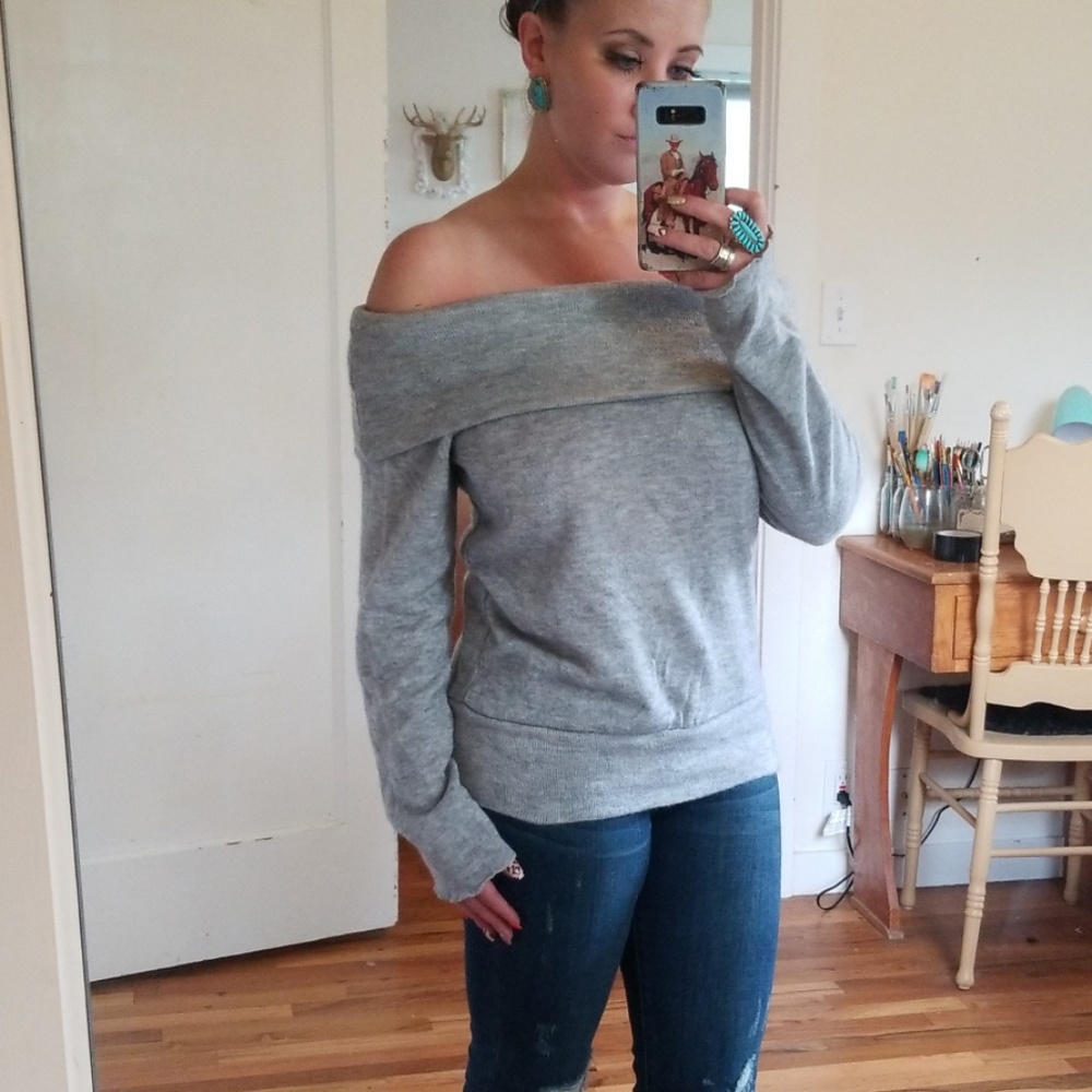 Off shoulder sweater